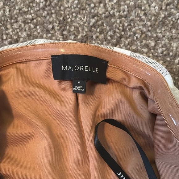 MAJORELLE Nude and White Strapless Dress - Picture 5 of 9